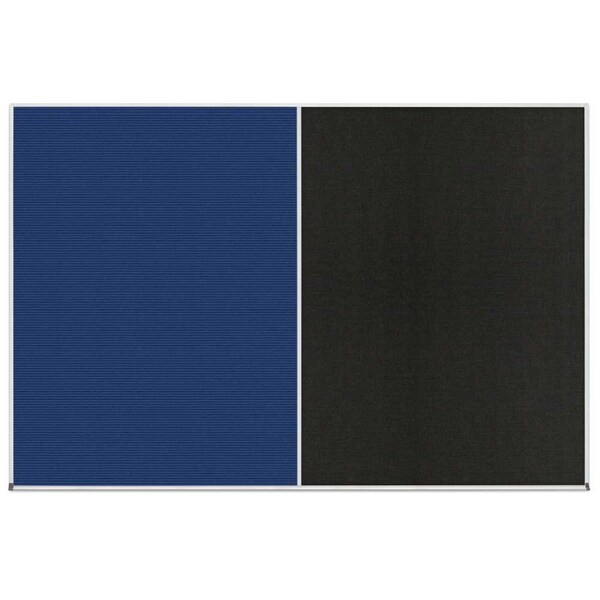 United Visual Products Enclosed Corkboard, 1 Door, 24"x36", 4" Fra UV3408-BLACK-MEDGRY - main